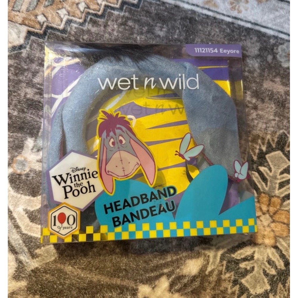 Wet n Wild Disney Winnie the Pooh Eeyore‎ Headband Blue Plush Makeup Bandeau NEW